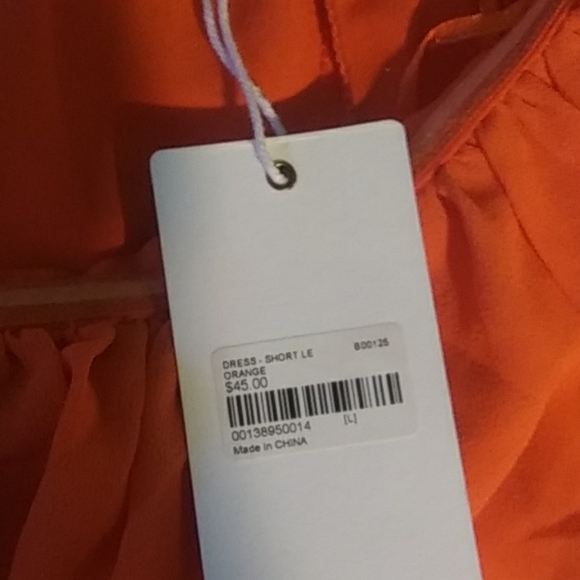 NWT Lulumari L orange strapless mini dress - Picture 5 of 8